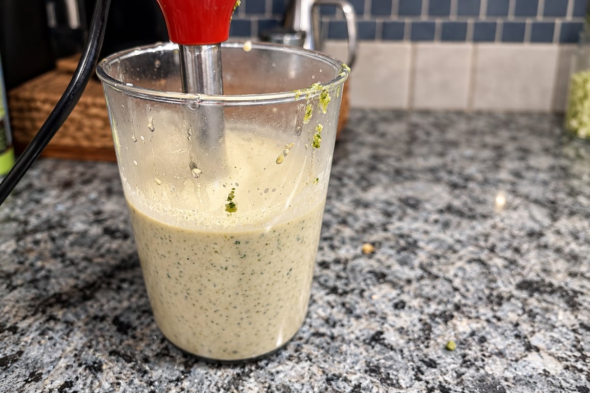 Blend some of the browned zucchini with ricotta, Parmesan, lemon zest, and pasta water to create the sauce.