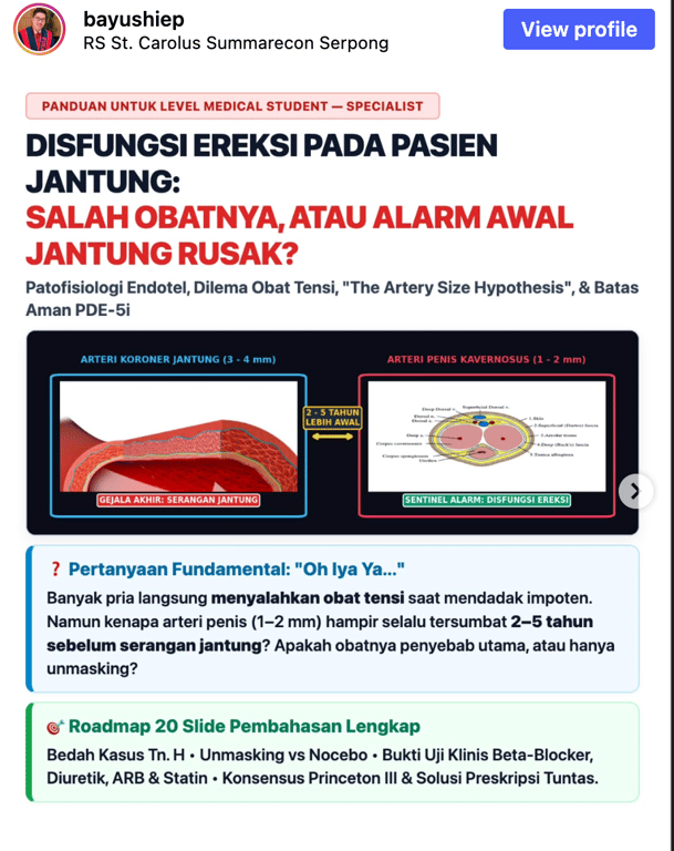 Disfungsi Ereksi pada Pasien Jantung: Salah Obatnya, atau Alarm Awal Jantung Rusak?