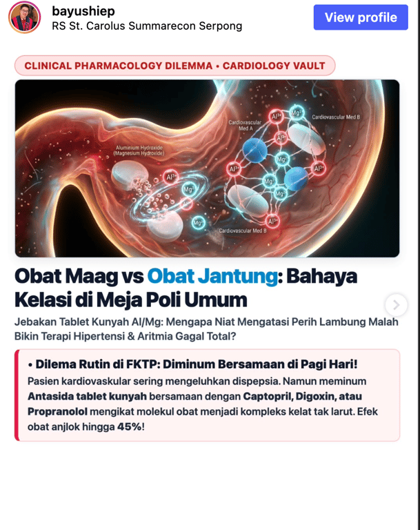 Obat Maag vs Obat Jantung: Bahaya Kelasi di Meja Poli Umum