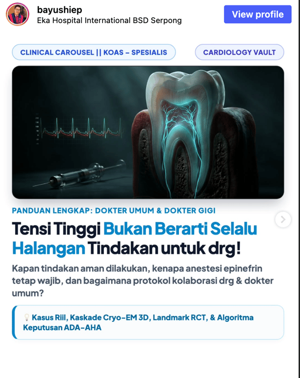 Tensi Tinggi Bukan Berarti Selalu Halangan Tindakan untuk drg!