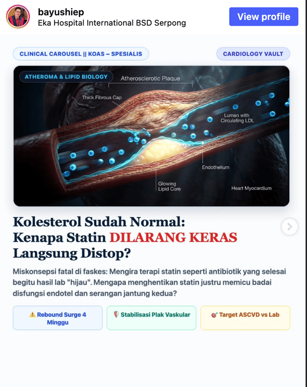 Kolestrol Sudah Normal: Kenapa Statin DILARANG KERAS Langsung Distop?