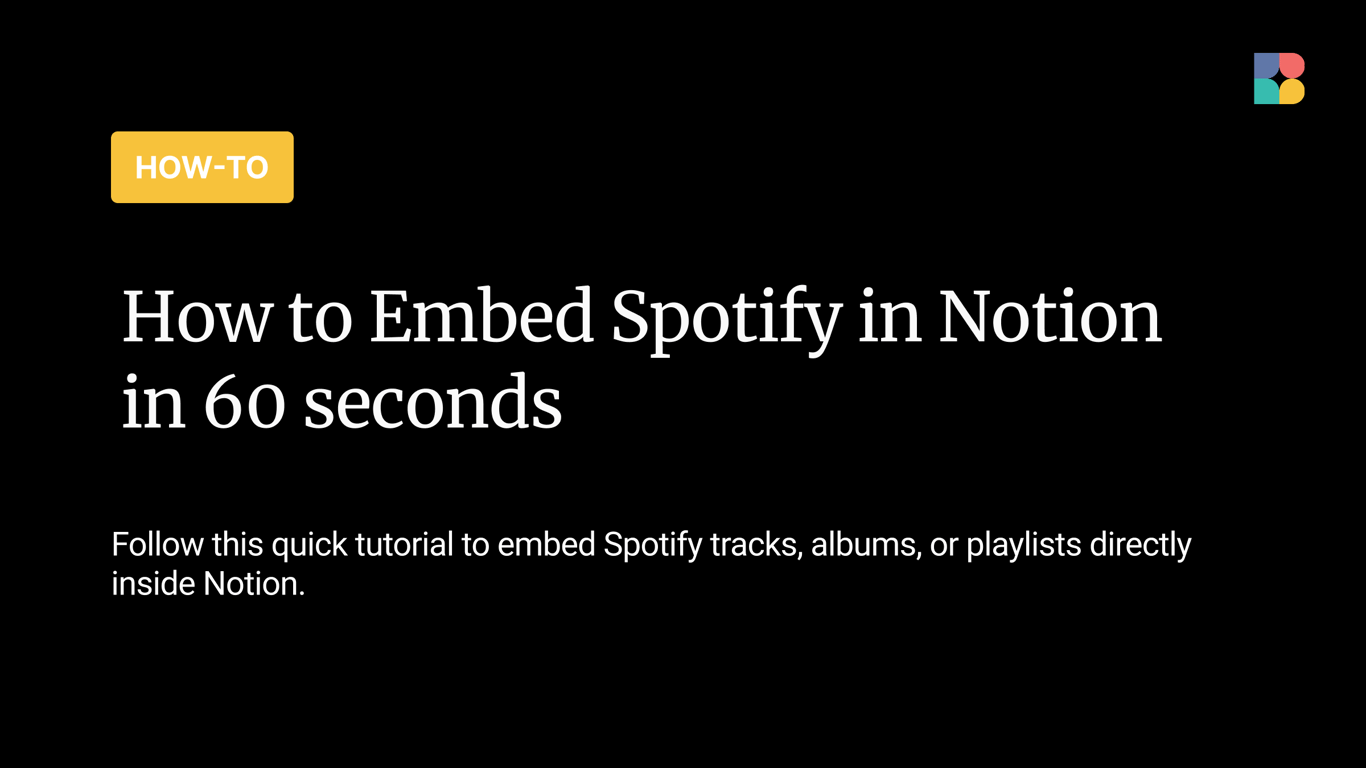 How to Embed Spotify in Notion in 60 Seconds