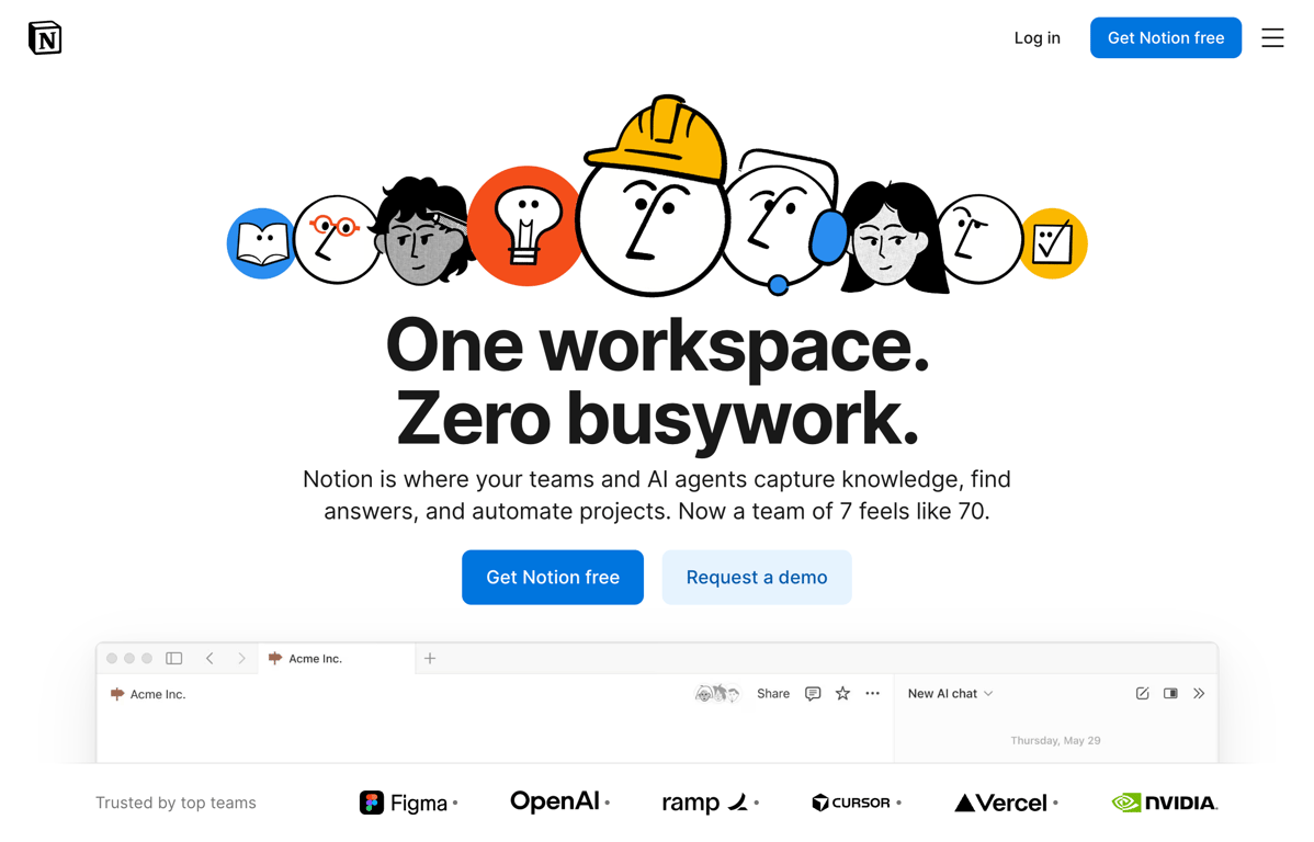 Notion workspace used as an internal knowledge base