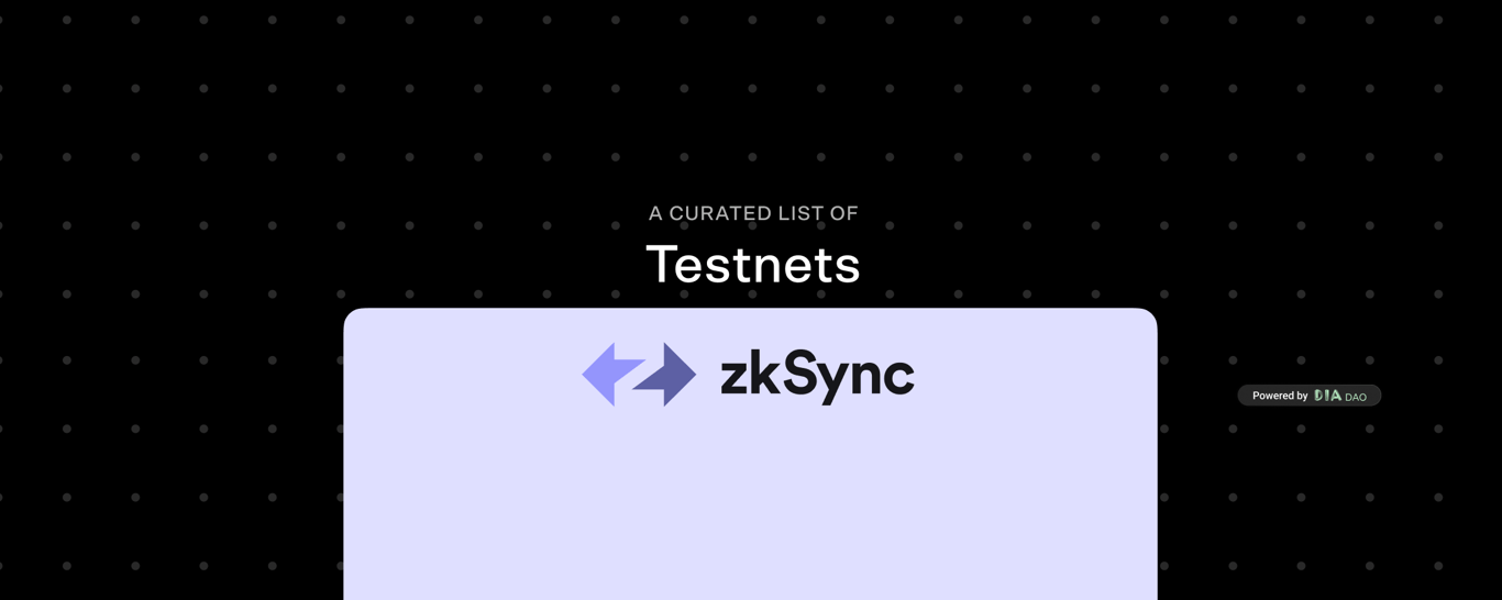 zkSync Testnets