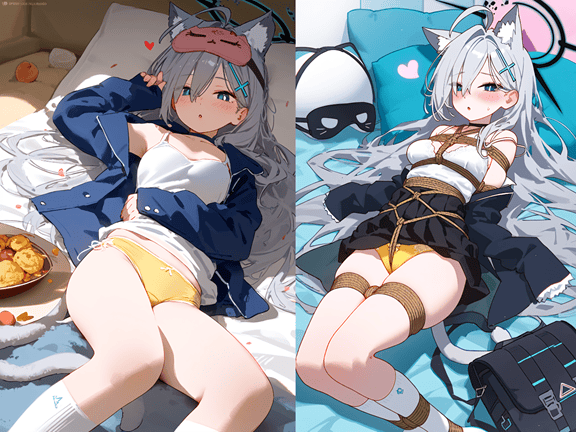 250513砂狼白子(色彩)居家午睡服不穿裤子展示内内诱惑