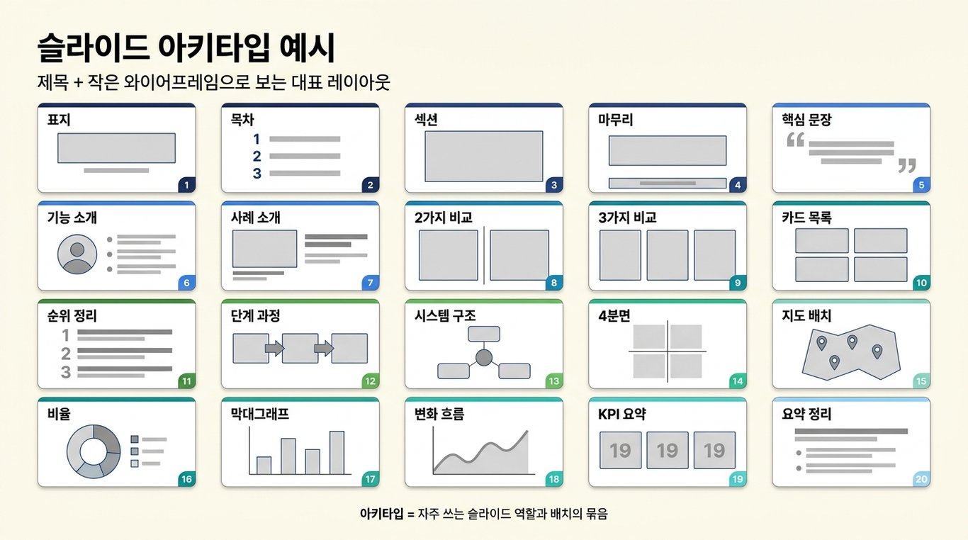 슬라이드 아키타입 예시