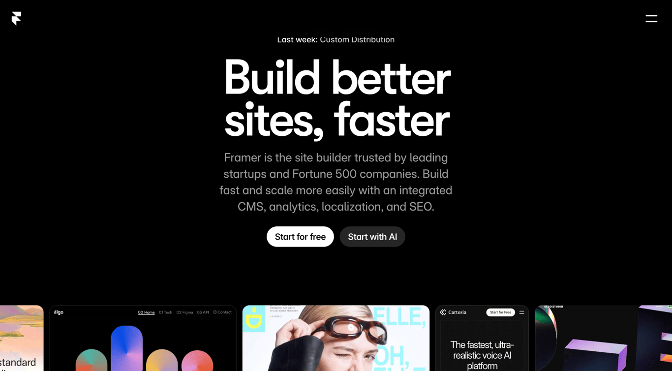 Framer Website builder