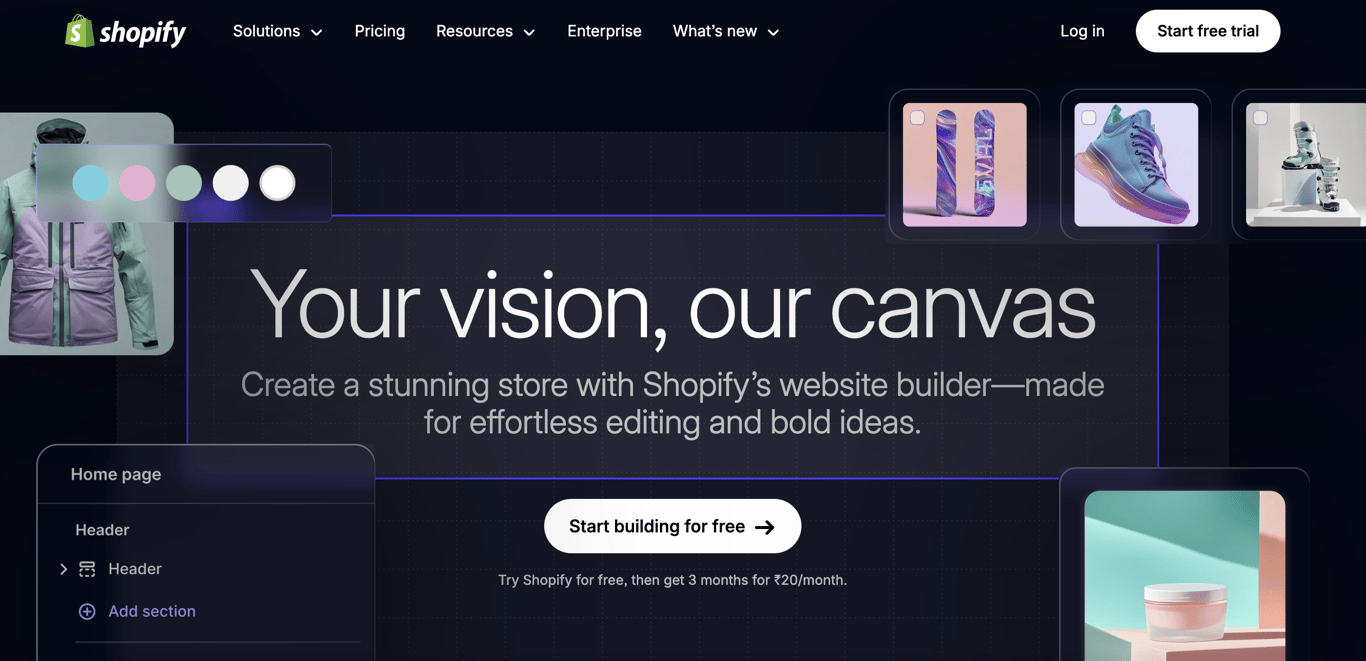 Shopify e-commerce platform