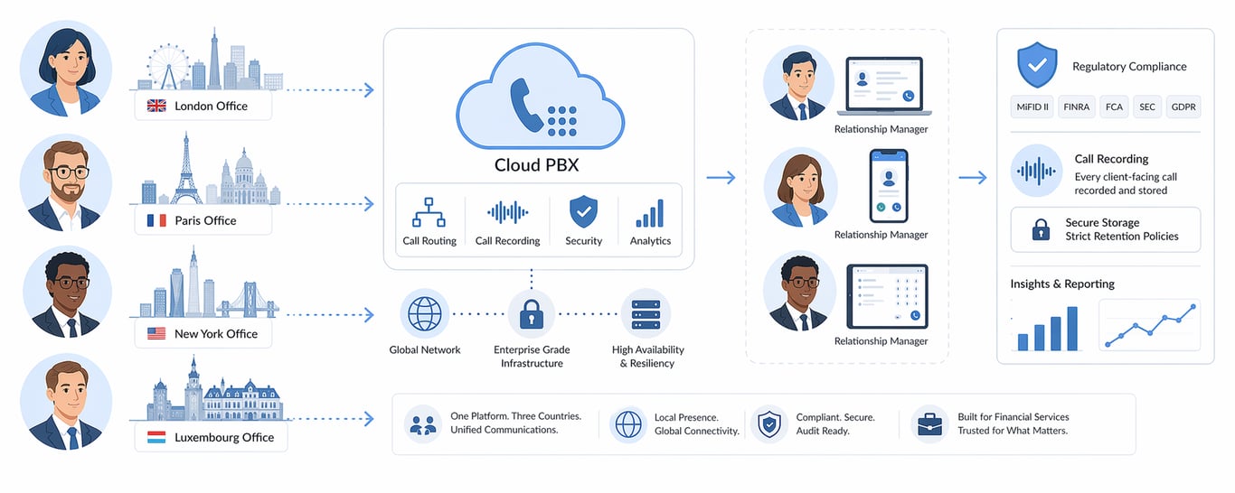 Cloud PBX for Financial Services and Banking