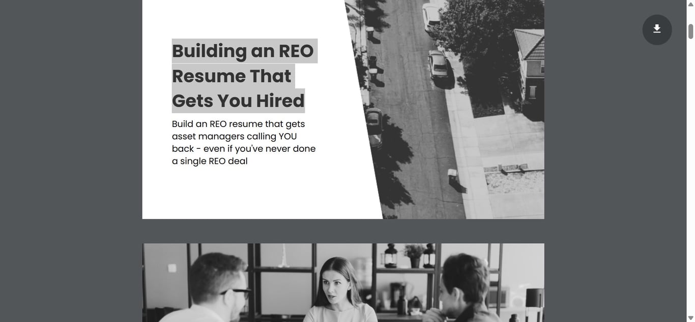Building an REO Resume That Gets You Hired