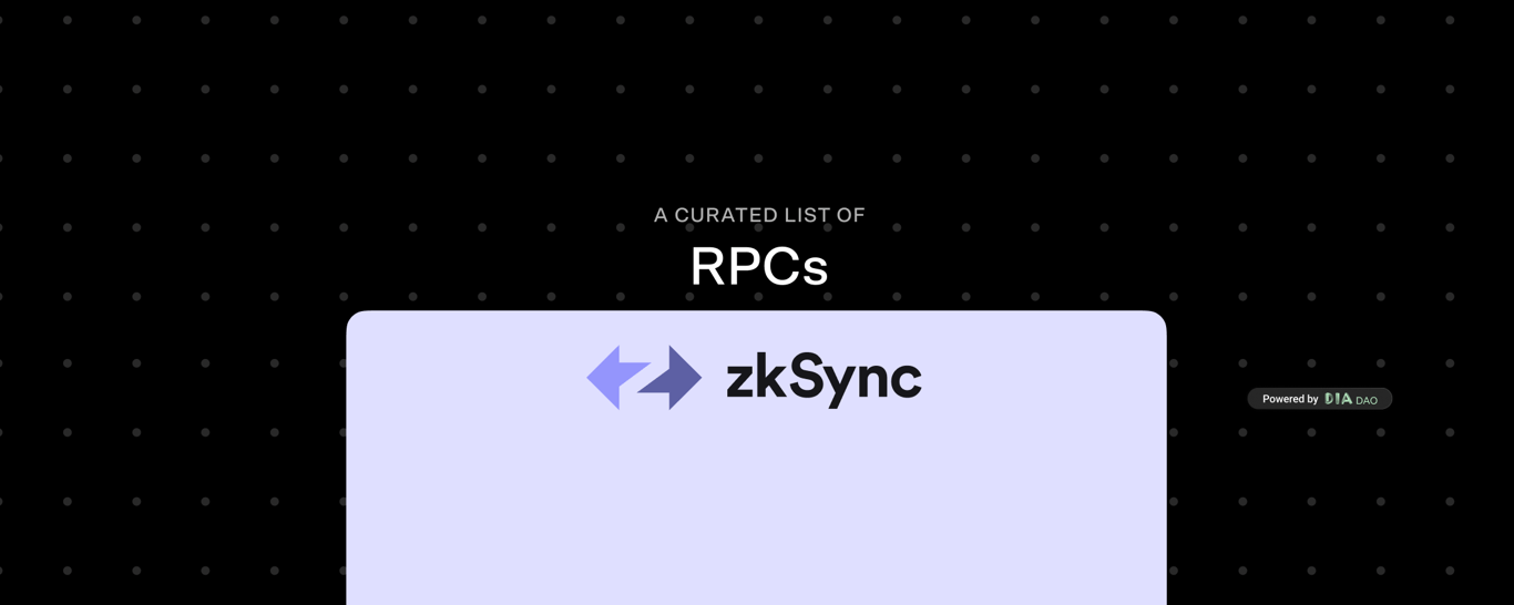 zkSync RPCs