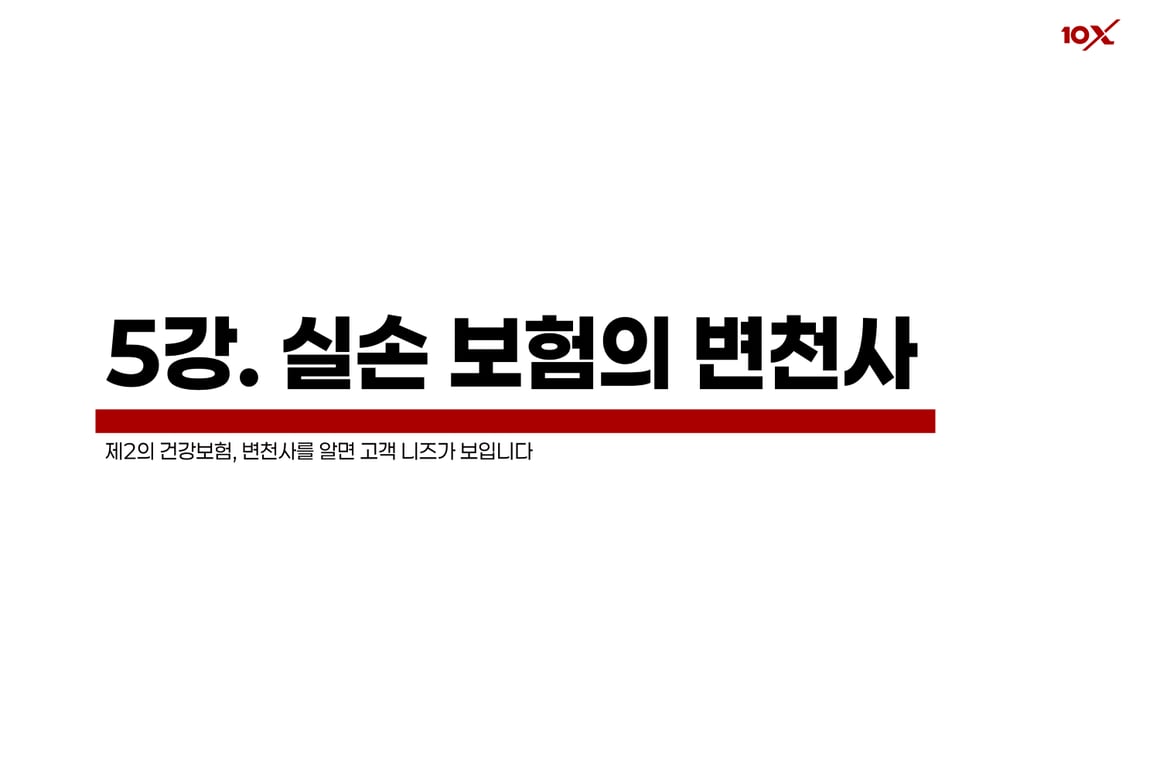 실손 보험의 변천사