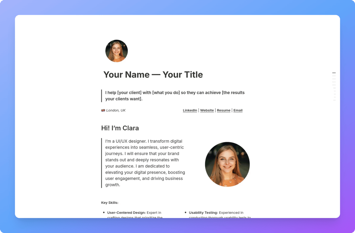 MintCanvasStudio freelance portfolio template