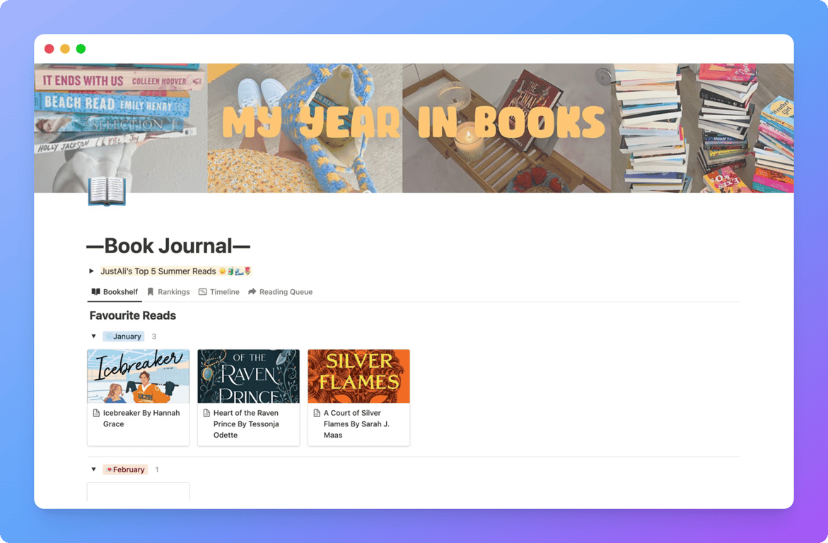 Book Journal by JustAli