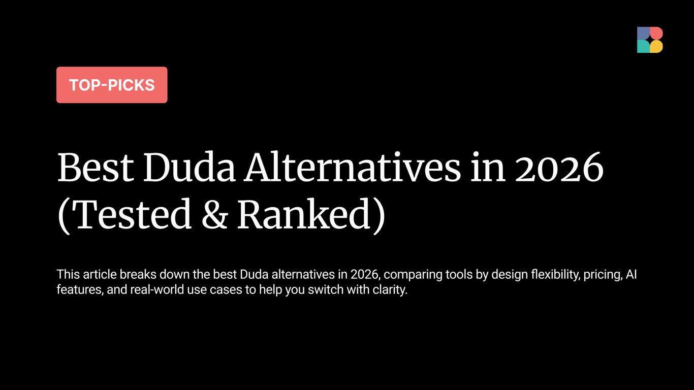 9 Best Duda Alternatives in 2026 (Tested & Ranked)