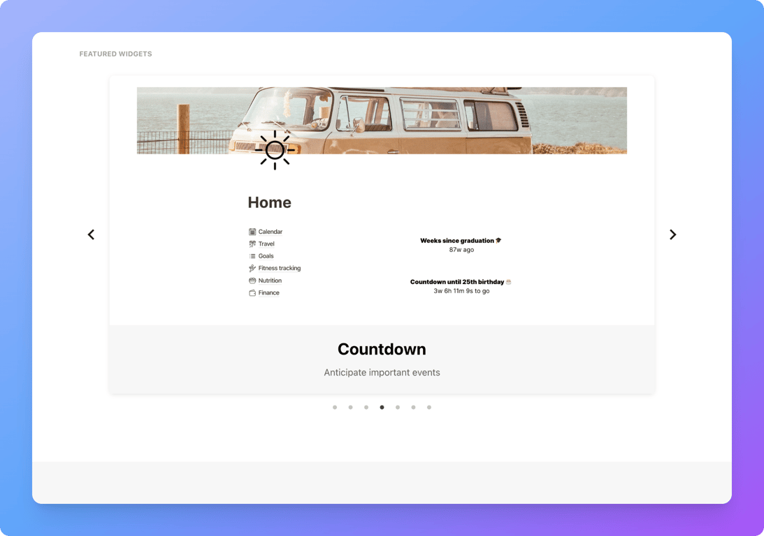 Indify Widgets