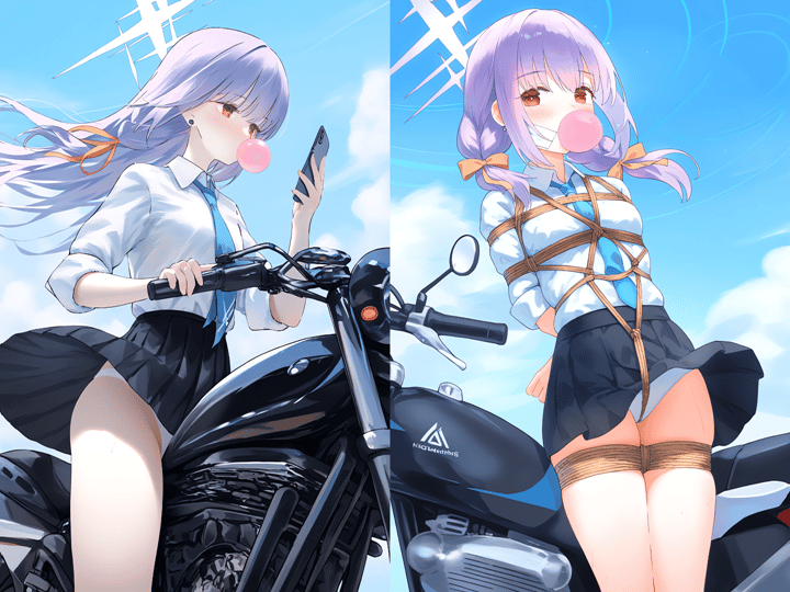 260217秤亚津子jk制服摩托裙底视觉展示内内诱惑