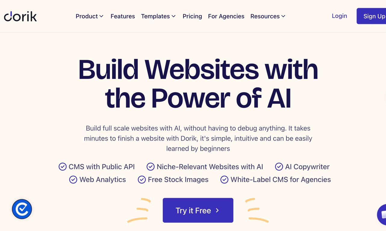 Dorik website builder