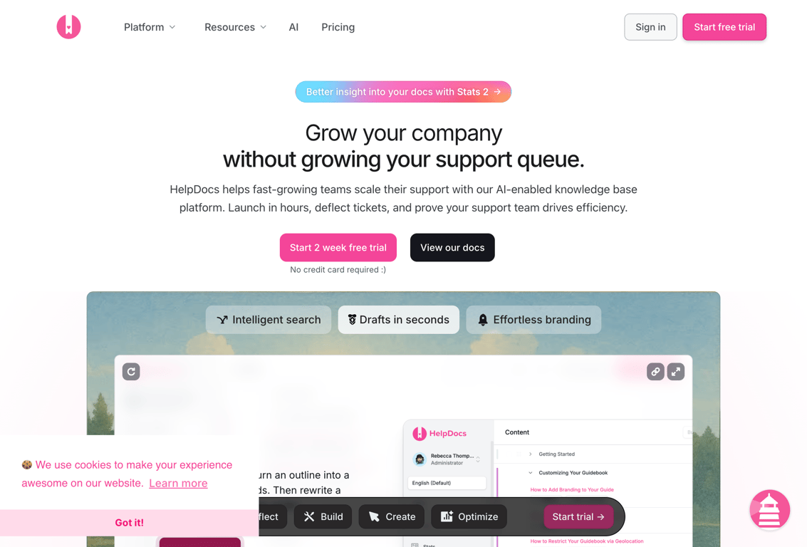 HelpDocs customer help center