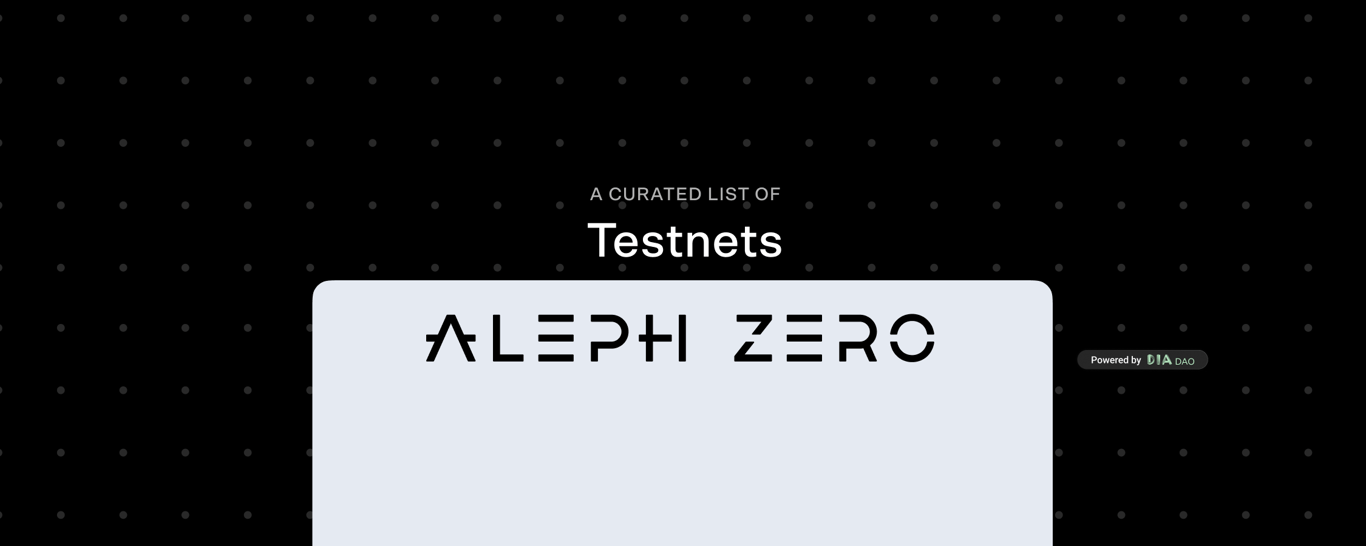 Aleph Zero Testnets