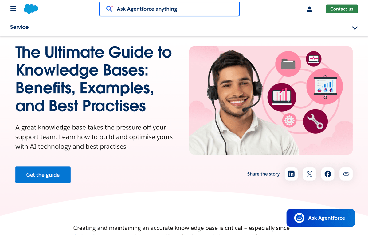 Salesforce knowledge management services