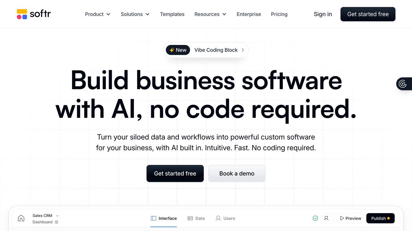 Softr no code builder