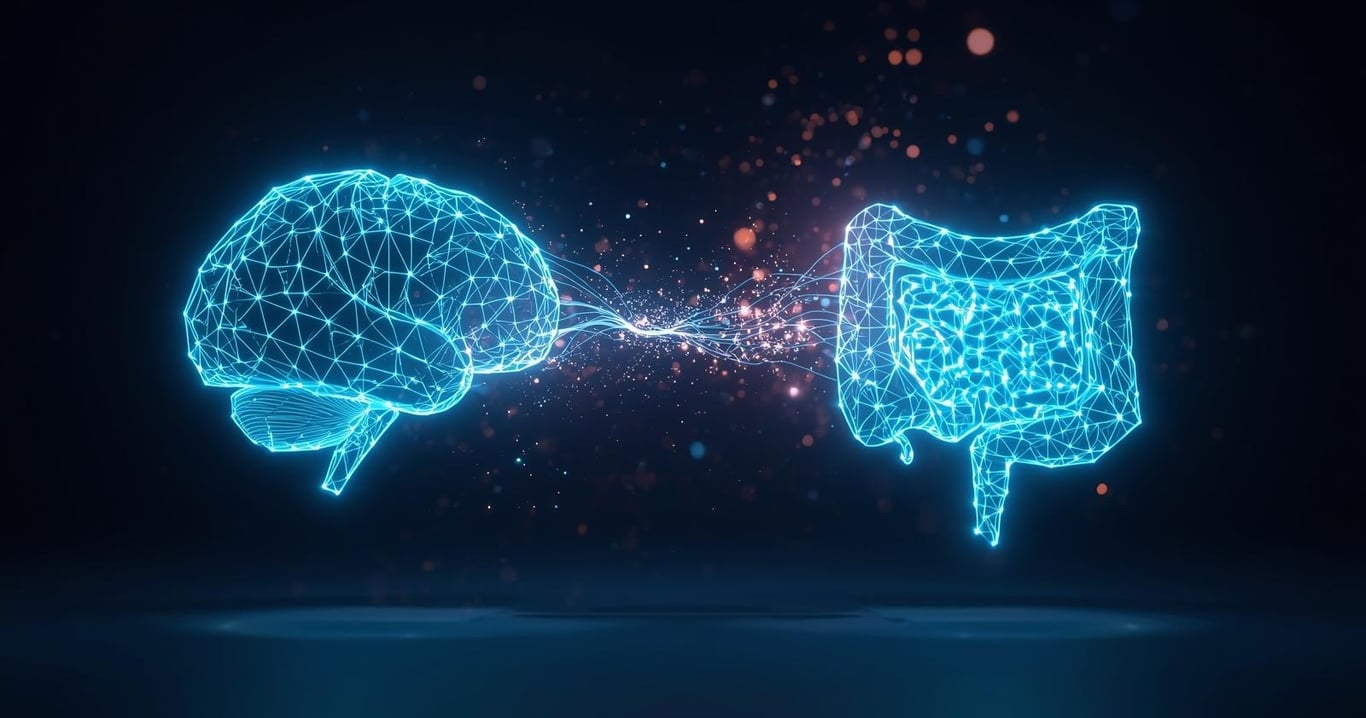 The brain and gut are connected with bidirectional signals along the vagus nerve through immune and hormonal pathways.