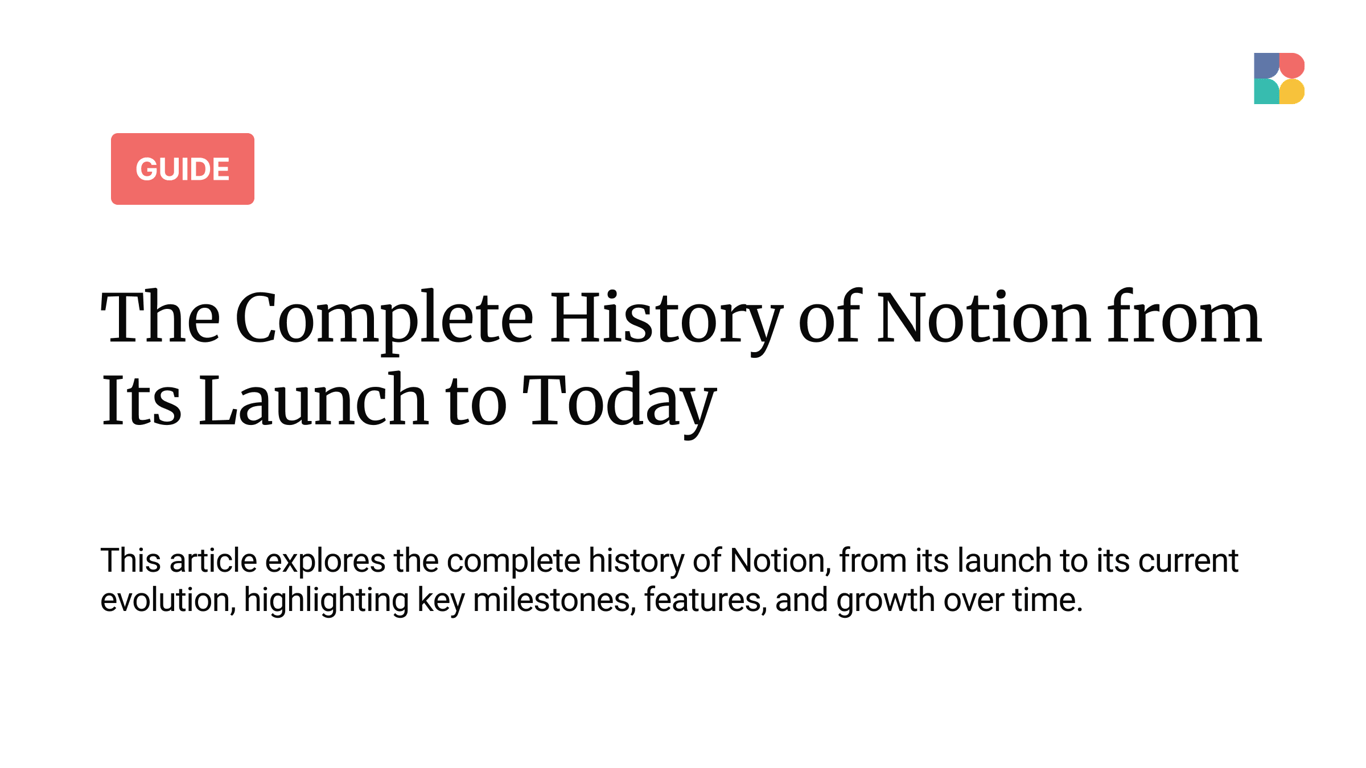 The History of Notion: Everything from launch to now.