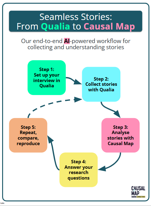 Introducing Seamless Stories: From Qualia to Causal Map