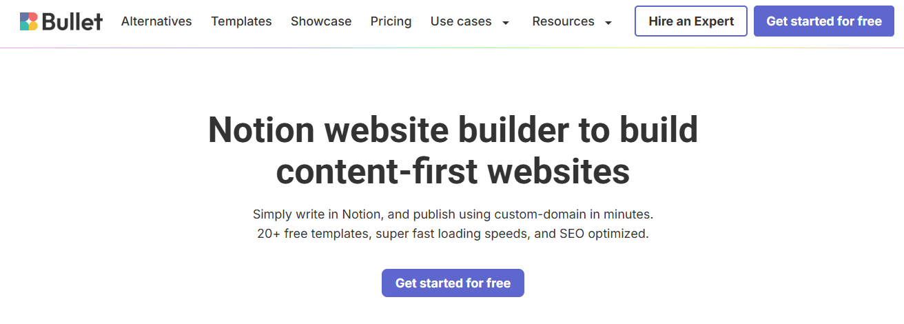Bullet.so-A Notion based Website Builder