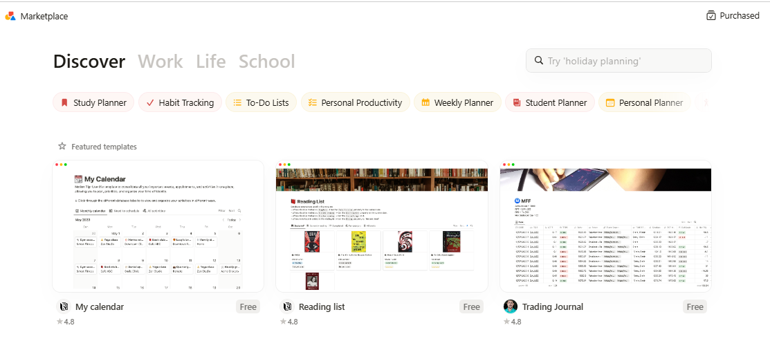 Notion Marketplace