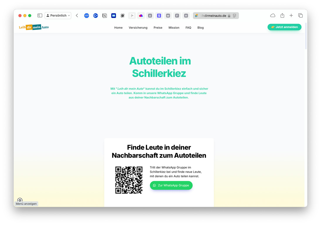 Local websites provid links and qr-codes to local WhatsApp groups