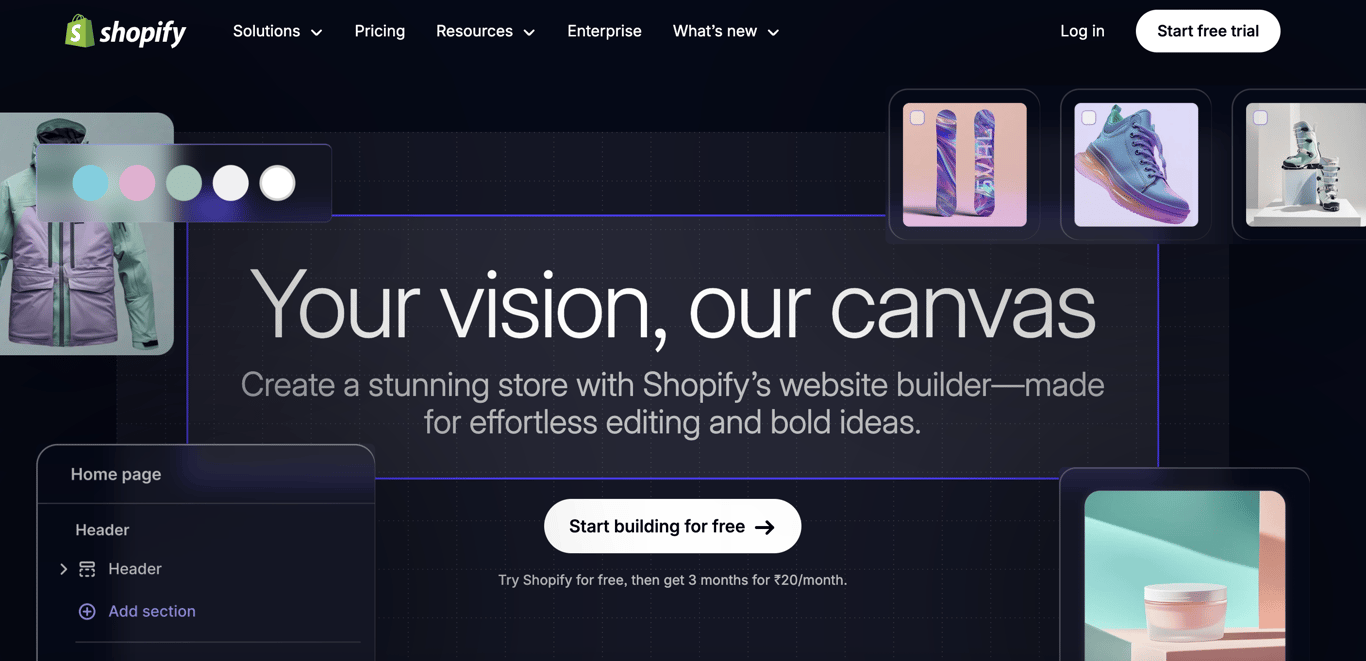 Shopify e-commerce platform