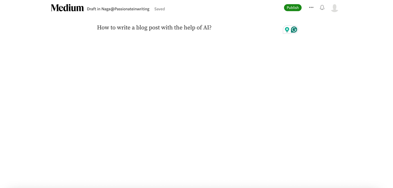Medium Post Editor Interface