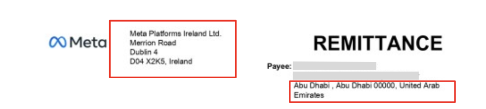 Examples of remittance slips to partner-publishers located in Asia and the Middle East