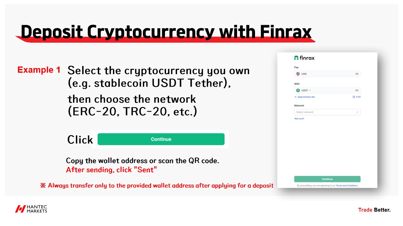 USDT & Crypto Deposit via Finrax 🔥