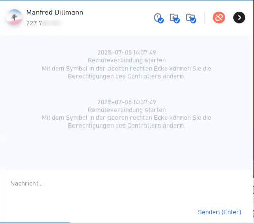 Anzeige, dass auf Ihren PC zugegriffen wird