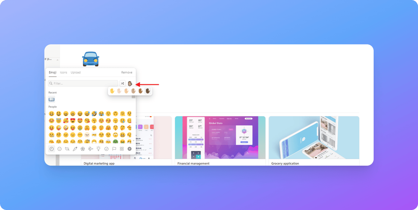 Setting default color for emojis