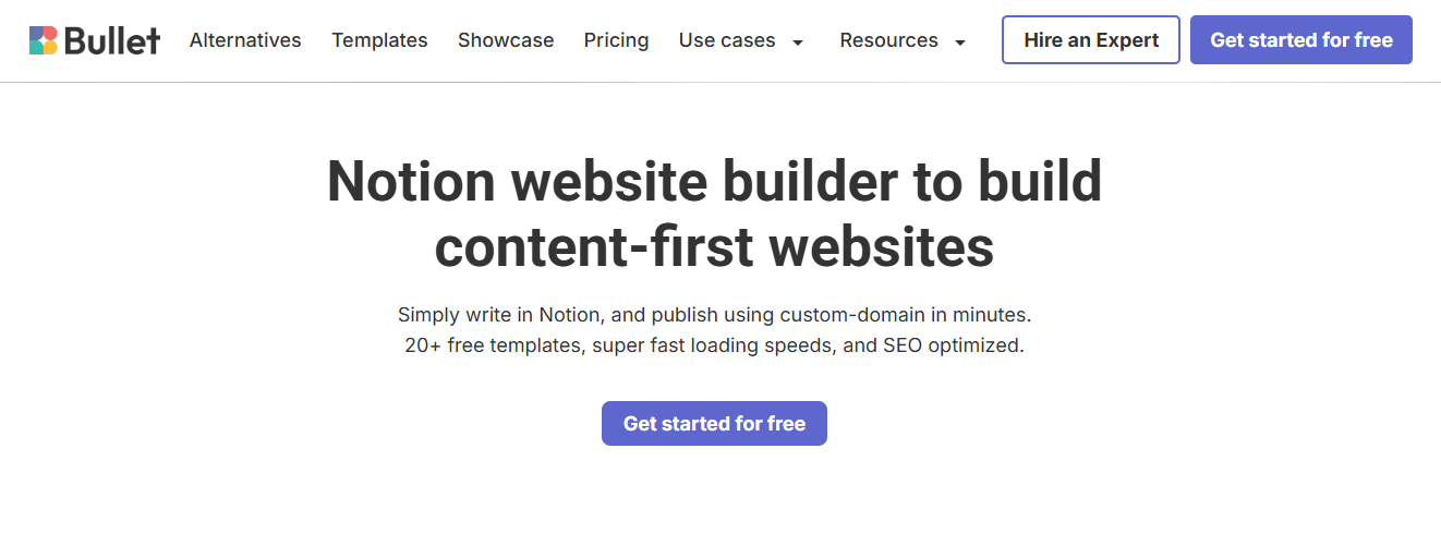 Bullet.so-A Notion website builder