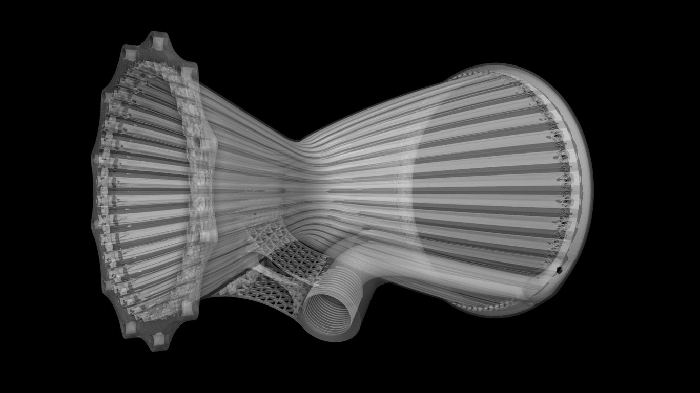 x-ray scan of Firebolt 150B after a hot fire. 