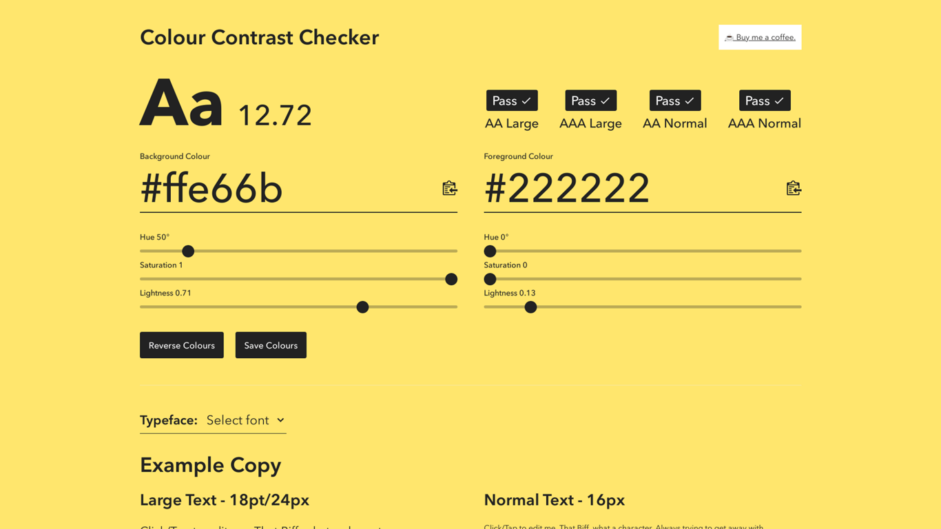 Colour Contrast Checker