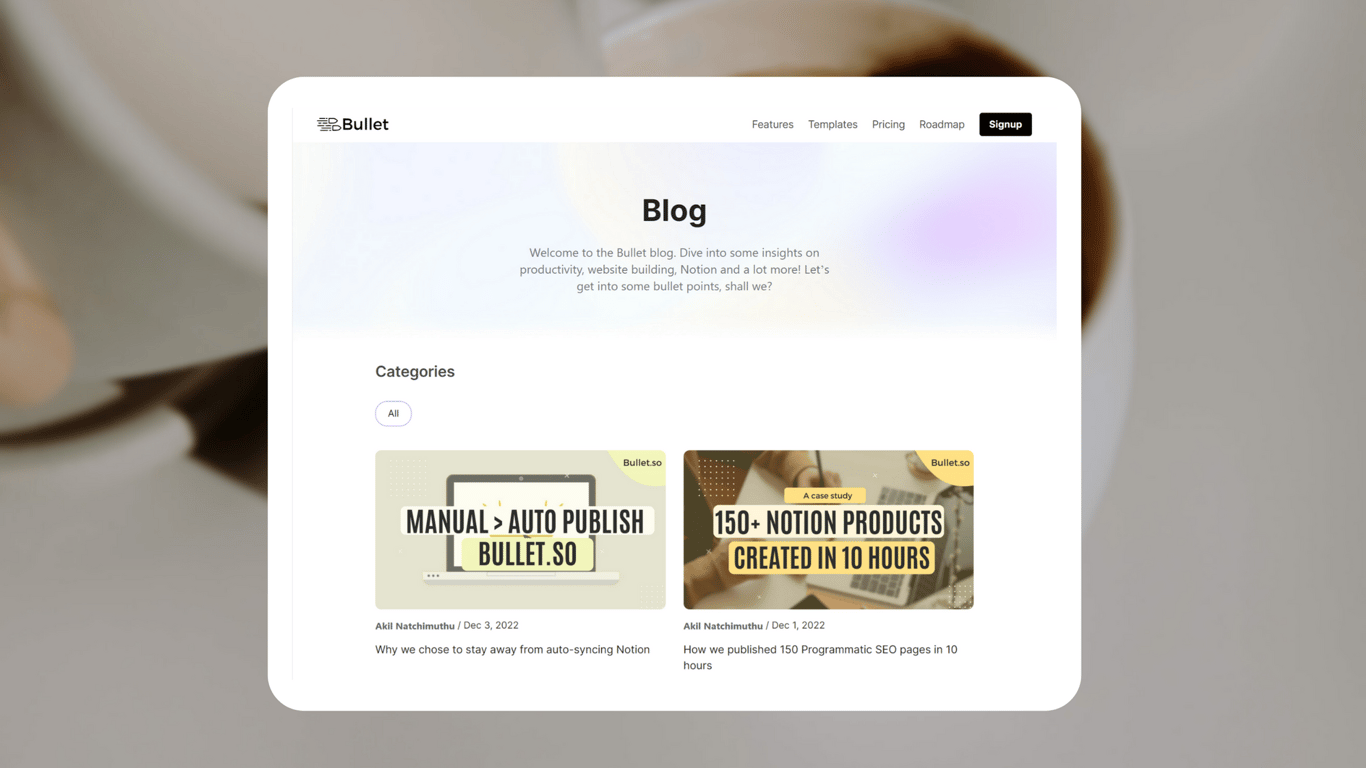 How to start your blog using Notion 