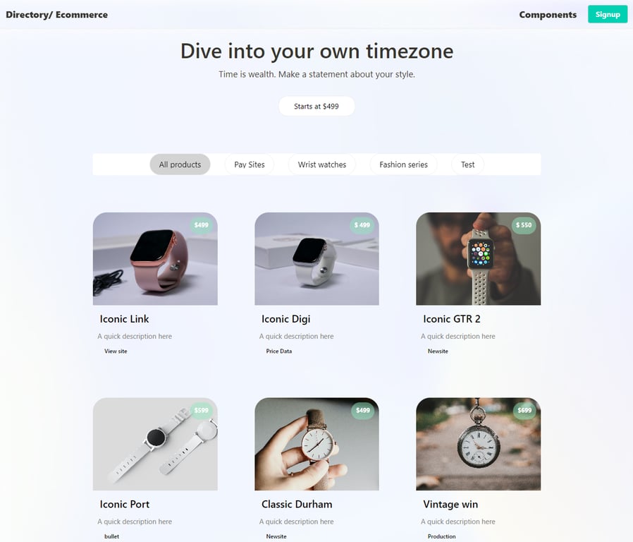 Ecommerce/ Directory website