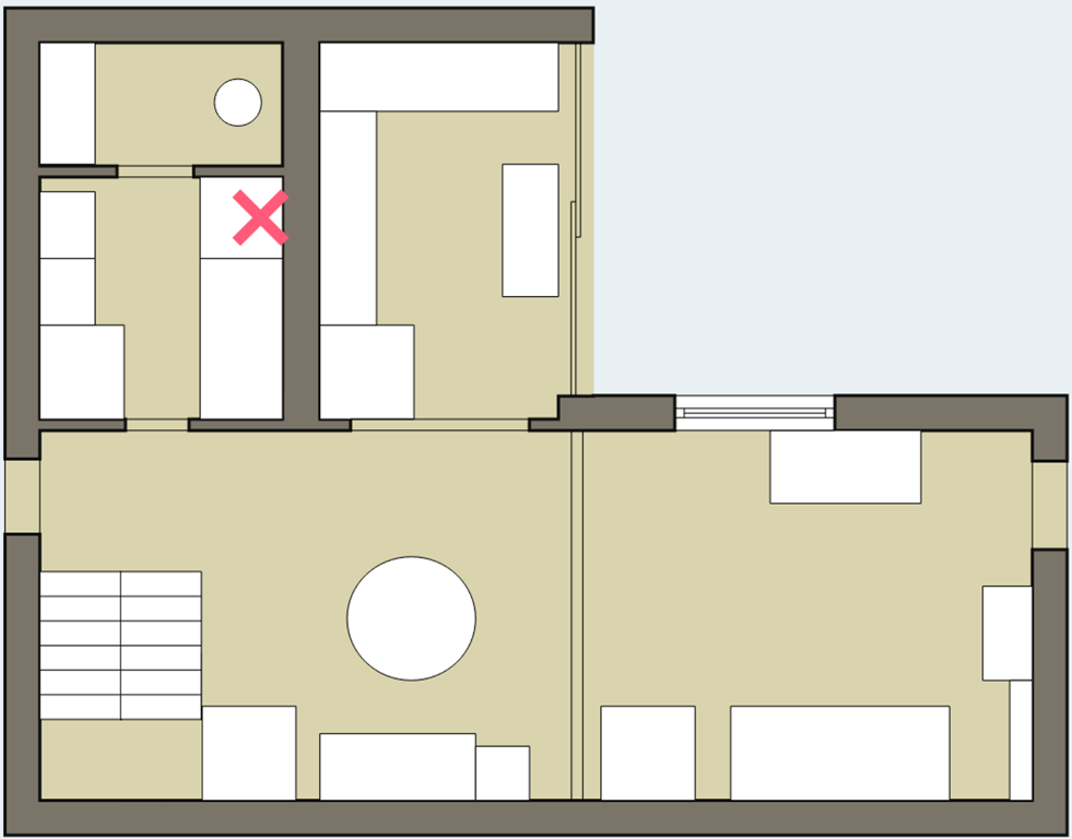 The treasure map from this year. I made it using floor planning software.