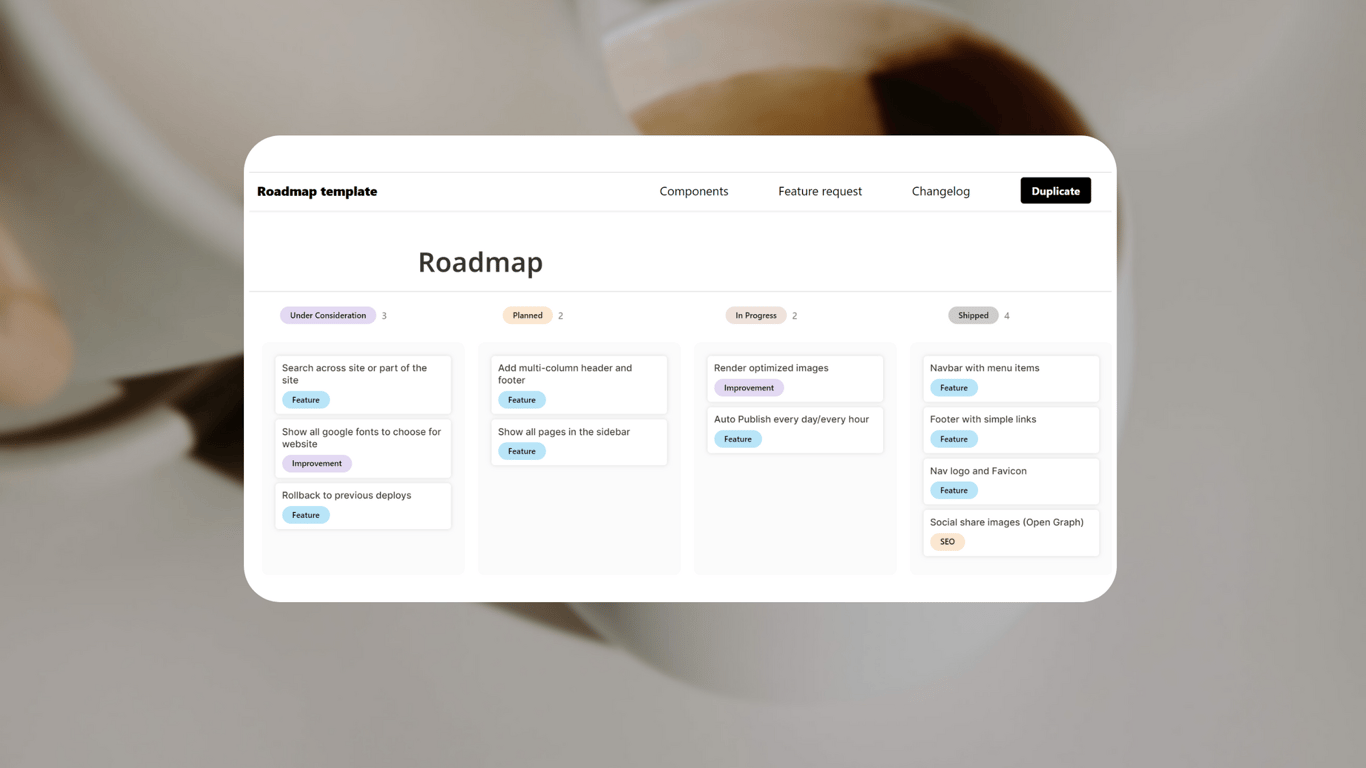 How to create a roadmap page using Notion