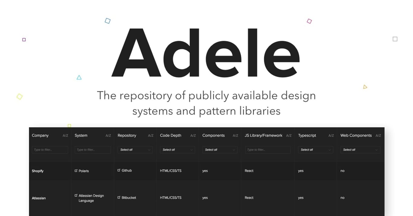 Adele - Design Systems and Pattern Libraries Repository