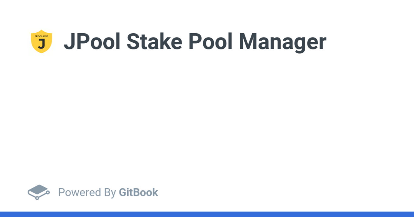 JPool Stake Pool Manager