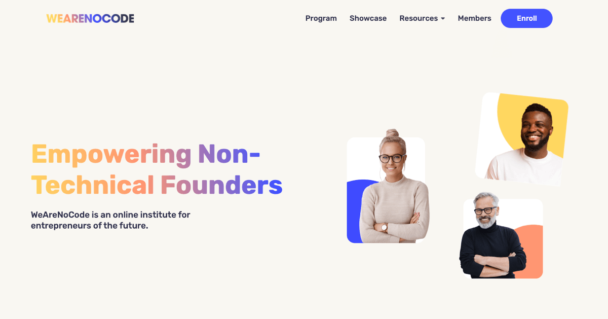 WeAreNoCode - Empowering Non-Technical Founders