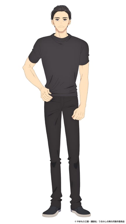 Diseño de personaje de anime en Clear Moonlit Dusk para el padre de Yoi.