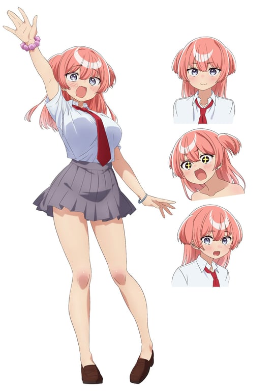 Yowayowa Sensei anime character design for Mizuki Mukubayashi